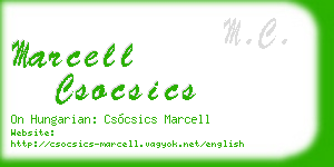 marcell csocsics business card